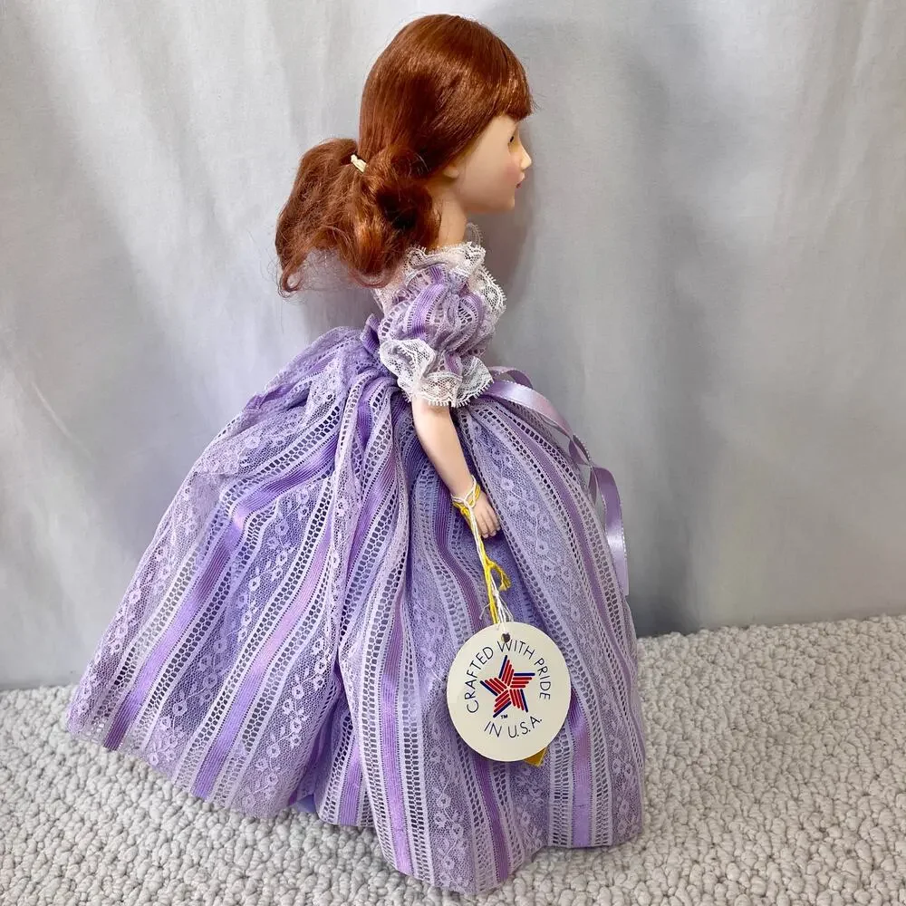Effanbee Bridesmaid Doll 3302 1980's Red Hair Lavender Dress Hat